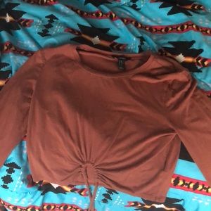 Brown crop top